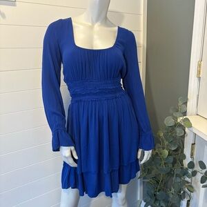 Free People “Much Ado” Blue Dress